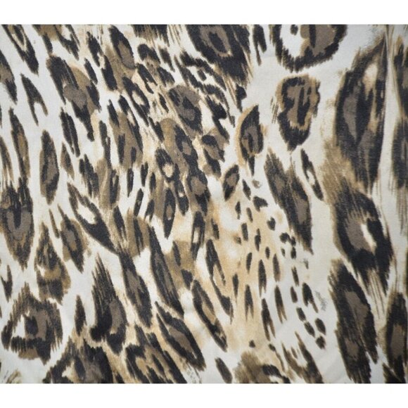 Chico's Ladies XL 16 Brown Mixed Animal Print Sleeveless Blouse Pleated Collar - Picture 8 of 10